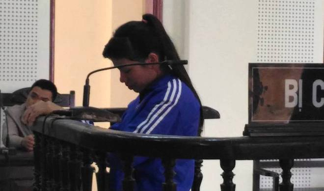 L&ocirc; Thị Lu&acirc;n tại phi&ecirc;n x&eacute;t xử ng&agrave;y 28/3.