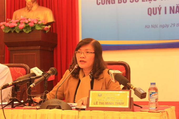 B&agrave; L&ecirc; Thị Minh Thủy, Vụ trưởng Vụ Thống k&ecirc; thương mại.