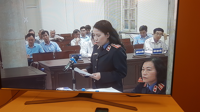 Đại diện Viện kiểm s&aacute;t tại t&ograve;a.