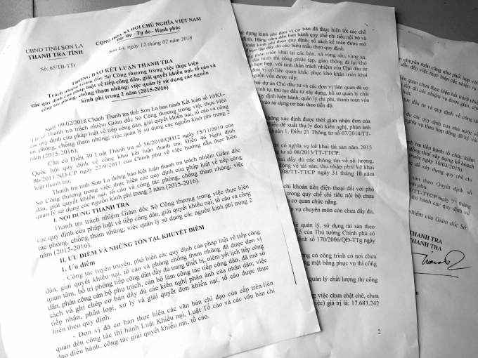 H&agrave;ng loạt sai phạm tại Sở C&ocirc;ng Thương Sơn La