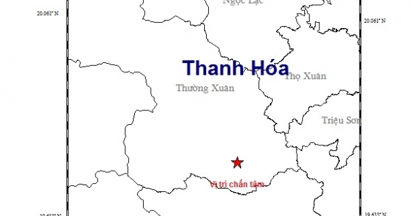 Bất ngờ xảy ra động đất 3,0 độ Richter tại huyện miền núi Thường Xuân, Thanh Hóa