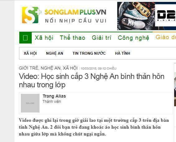 D&ograve;ng tin đăng tr&ecirc;n trang Songlamplus.vn.