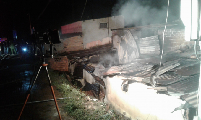 Hiện trường vụ hỏa hoạn.