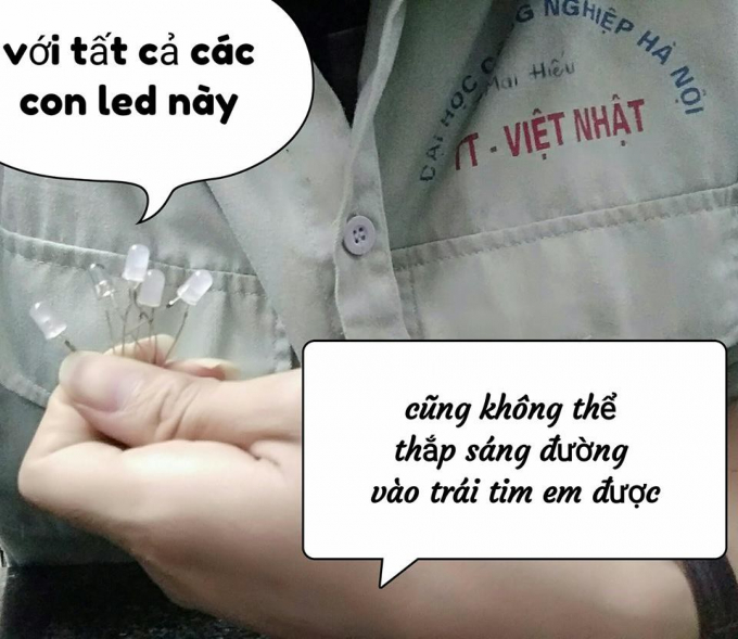 Khi sinh vi&ecirc;n Đại học C&ocirc;ng Nghiệp tỏ t&igrave;nh to&agrave;n bằng linh kiện điện tử