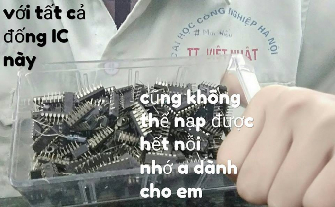 Khi sinh vi&ecirc;n Đại học C&ocirc;ng Nghiệp tỏ t&igrave;nh to&agrave;n bằng linh kiện điện tử