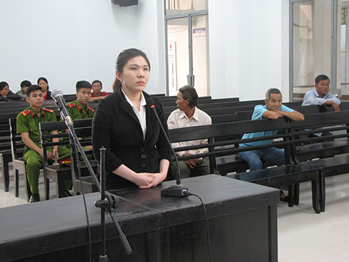 Bị c&aacute;o Phạm Thị Kiều Diễm tại phi&ecirc;n t&ograve;a. ( Ảnh: N.V)