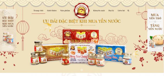 Website C&ocirc;ng ty TNHH Yến s&agrave;o S&agrave;i G&ograve;n địa chỉ tại&nbsp;426A đường L&aacute;ng.&nbsp;