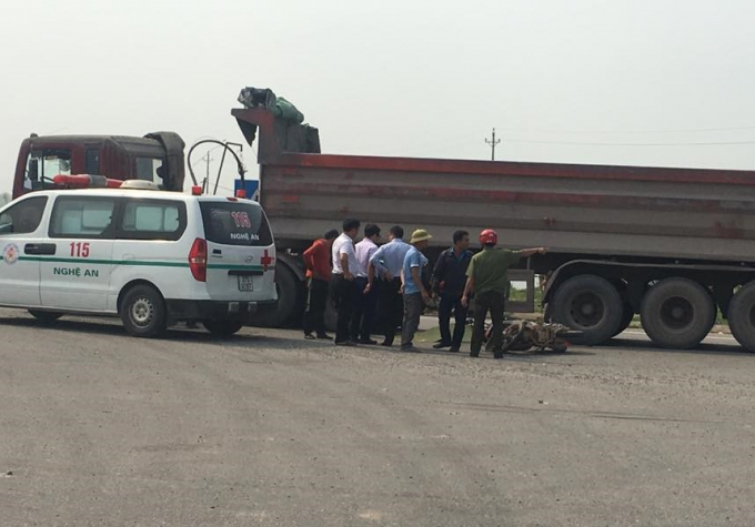 Hiện trường vụ tai nạn.