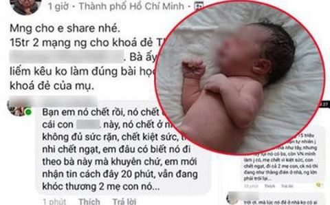 Bộ Y tế đề nghị công an điều tra vụ đăng facebook sai sự thật về sinh con "thuận tự nhiên"