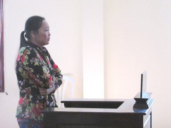 Bị c&aacute;o Lệ tại t&ograve;a ph&uacute;c thẩm ng&agrave;y 21/3. (Ảnh: b&aacute;o Ph&aacute;p luật TP HCM)&nbsp;