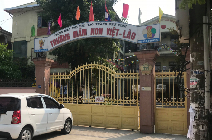 Trường mầm non Việt L&agrave;o nơi xảy ra sự việc.