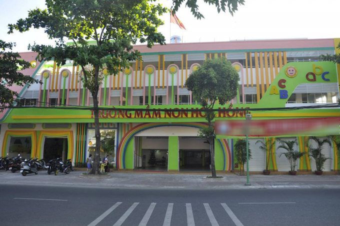 Trường mầm non Hoa Hồng.