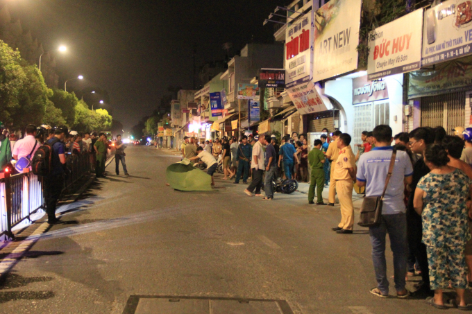 Hiện trường vụ tai nạn.