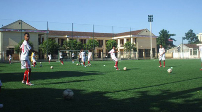 S&acirc;n b&oacute;ng Viettel nằm trong trung t&acirc;m tạo đ&agrave;o tạo Viettel.