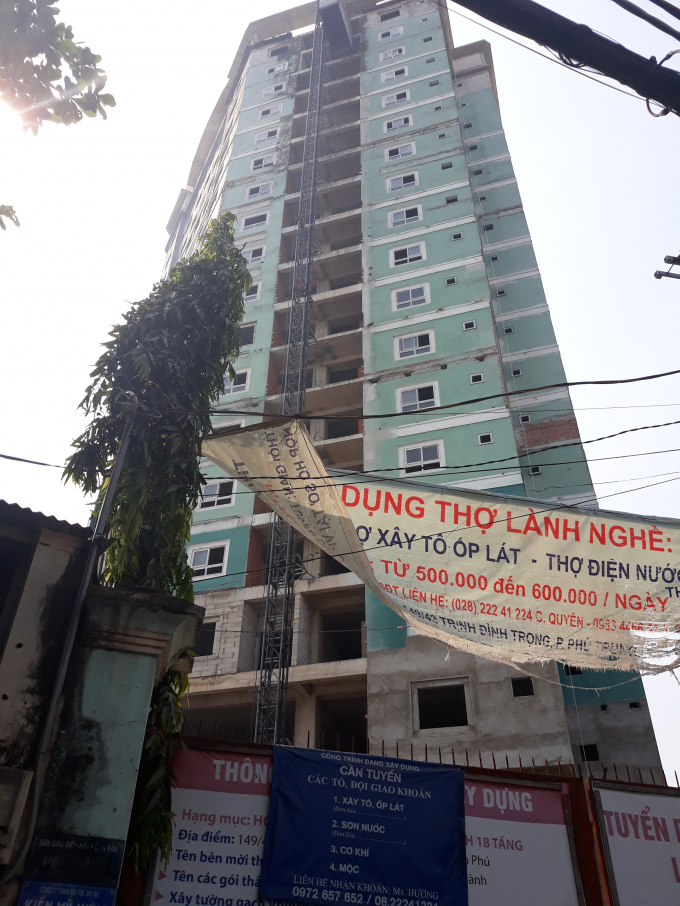 Hiện trạng dự &aacute;n chung cư Đại Th&agrave;nh.