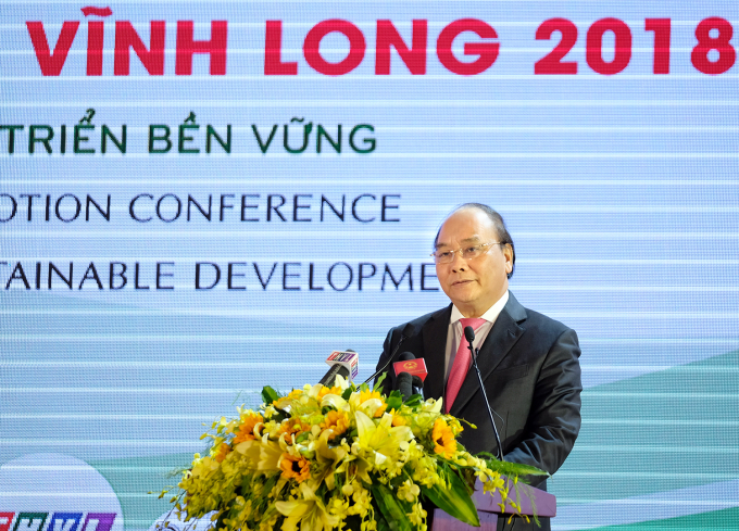 Thủ tướng Nguyễn Xu&acirc;n Ph&uacute;c tại hội nghị.