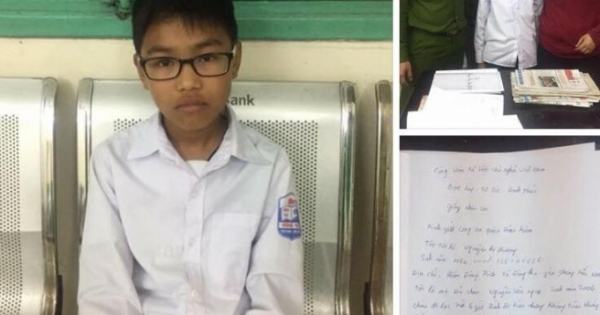 CSGT giúp đỡ nam sinh đạp xe lạc 30km từ Bắc Ninh lên Hà Nội