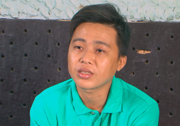 Nghi phạm Đạt tại cơ quan c&ocirc;ng an. (Ảnh: b&aacute;o Vietnamnet)