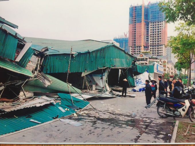 Quang cảnh buổi cưỡng chế ng&agrave;y 11/1/2018.