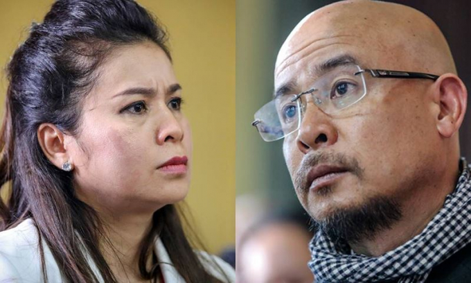 Vợ chồng &ocirc;ng Đặng L&ecirc; Nguy&ecirc;n Vũ v&agrave; b&agrave; L&ecirc; Ho&agrave;ng Diệp Thảo tại phi&ecirc;n t&ograve;a