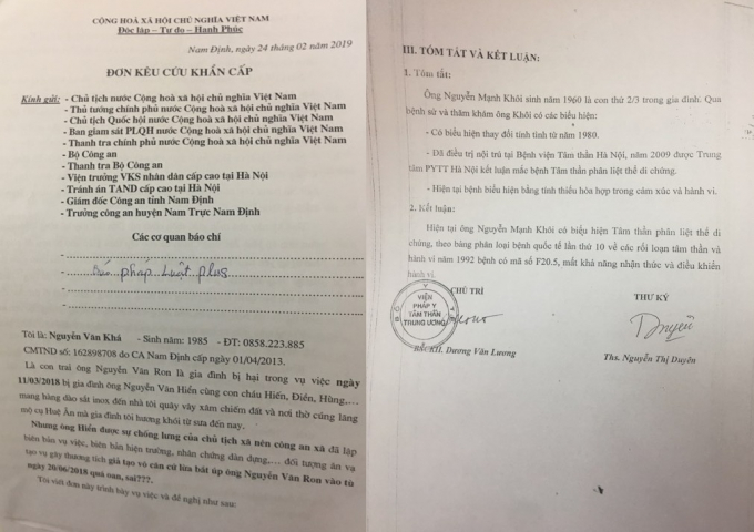 Đơn thư anh Nguyễn Văn Kh&aacute; gửi đến T&ograve;a soạn Ph&aacute;p luật Plus.