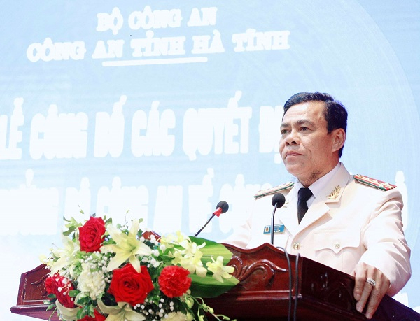 T&acirc;n gi&aacute;m đốc C&ocirc;ng an tỉnh H&agrave; Tĩnh V&otilde; Trọng Hải.