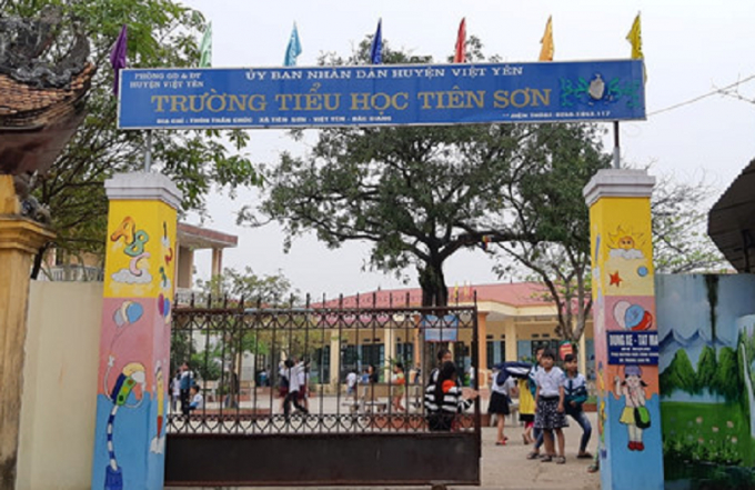 Trường THCS Ti&ecirc;n Sơn, nơi xảy ra sự việc.