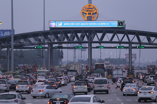 Trạm thu ph&iacute; BOT Ph&aacute;p V&acirc;n - Cầu Giẽ. Ảnh VOV.
