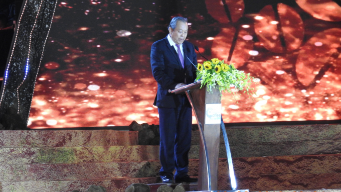 Ph&oacute; Thủ tướng Thường trực Ch&iacute;nh phủ Trương H&ograve;a B&igrave;nh ph&aacute;t biểu tại lễ khai mạc.