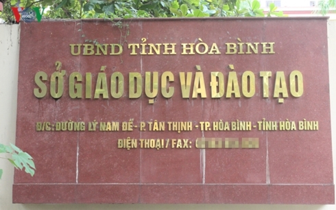 Sở GD-ĐT tỉnh H&ograve;a B&igrave;nh