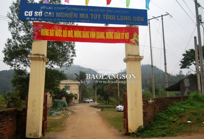 Cơ sở Cai nghiện ma t&uacute;y tỉnh đặt tại Km 10 quốc lộ 1A cũ,x&atilde; T&acirc;n Th&agrave;nh, huyện Cao Lộc. Ảnh Th&aacute;i Dương