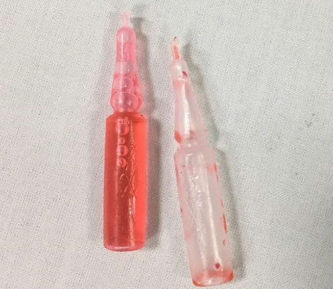 Lọ dung dịch 6 trẻ uống phải. (Ảnh: BSCC)