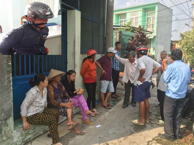 Nghi can Nguyễn Ho&agrave;ng Nam (ảnh nhỏ) v&agrave; hiện trường nơi xảy ra &aacute;n mạng ở huyện H&oacute;c M&ocirc;n. Ảnh Ng&ocirc; B&igrave;nh.