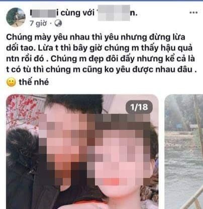 Trước khi g&acirc;y &aacute;n mạng, Th&aacute;i đăng nhập facebook của bạn g&aacute;i v&agrave; để lại những lời đe doạ.