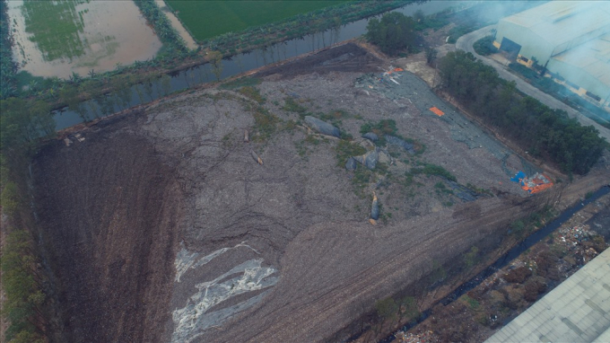 Nh&agrave; m&aacute;y xử l&yacute; nước thải nh&igrave;n từ tr&ecirc;n cao. Ảnh: T.Ch&iacute;