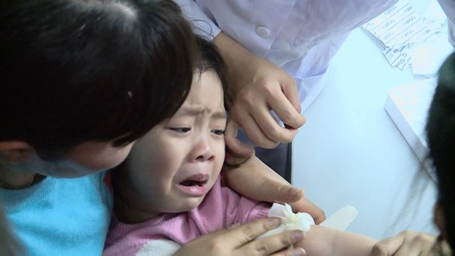 Trẻ chen ch&acirc;n, vạ vật chờ x&eacute;t nghiệm s&aacute;n lợn