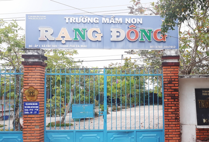 Trường mầm non Rạng Đ&ocirc;ng.