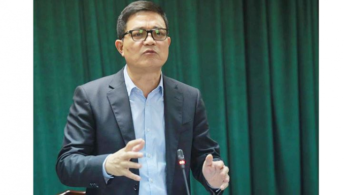 Cục trưởng An to&agrave;n thực phẩm Nguyễn Thanh Phong tại buổi họp b&aacute;o. Ảnh: VnExpress.