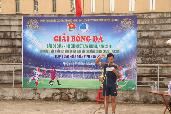 Hậu Lộc (Thanh H&oacute;a): Tổ chức giải b&oacute;ng đ&aacute; c&aacute;n bộ Đo&agrave;n, Hội to&agrave;n huyện lần thứ III