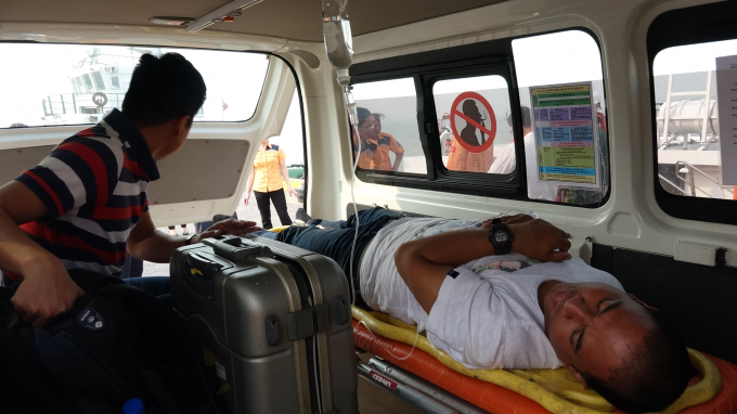 Thuyền vi&ecirc;n&nbsp;Samorin được cấp cứu&nbsp;kịp thời từ ph&iacute;a cơ quan chức năng Việt Nam.