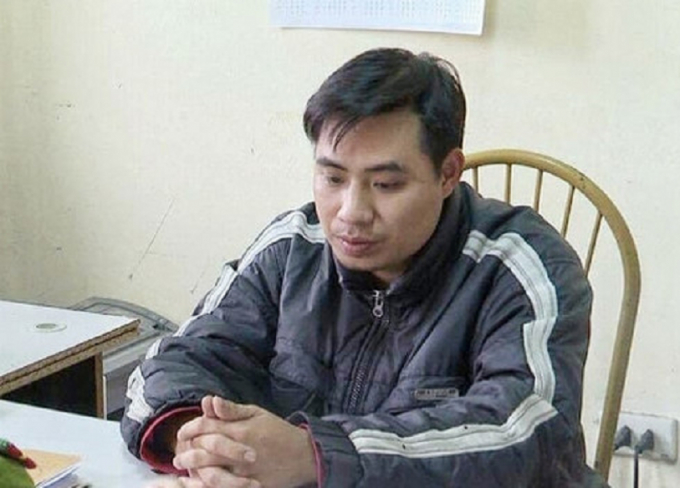 Đối tượng Nguyễn Trọng Tr&igrave;nh tại cơ quan C&ocirc;ng an.