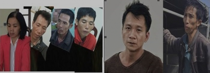 Ch&acirc;n tướng một số đối tượng trong vụ &aacute;n