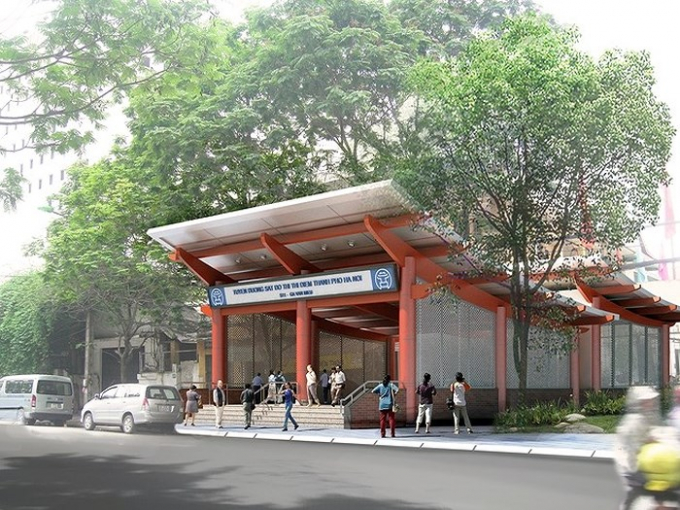 Phối cảnh nh&agrave; ga S12 thuộc tuyến đường sắt đ&ocirc; thị Nhổn- Ga H&agrave; Nội.