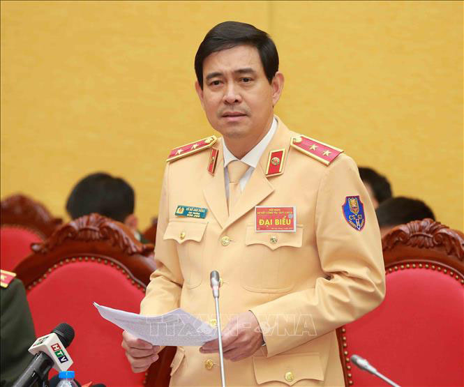Trung tướng Vũ Đỗ Anh Dũng, Cục trưởng Cục Cảnh s&aacute;t giao th&ocirc;ng, Bộ C&ocirc;ng an. Ảnh: TTXVN