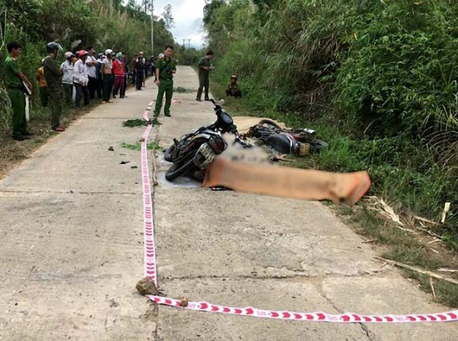 Hiện trường vụ tai nạn.