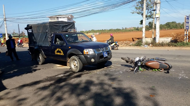 Hiện trường của vụ tai nạn.