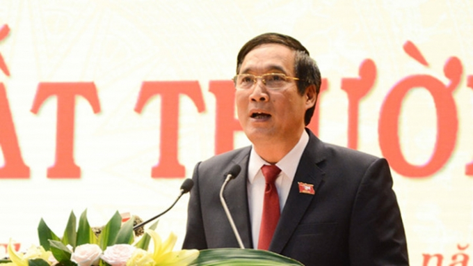 Ng&agrave;y 27/3, Hội đồng nh&acirc;n d&acirc;n (HĐND) tỉnh Ph&uacute; Thọ đ&atilde; tổ chức kỳ họp bất thường để bầu 2 chức vụ Chủ tịch Hội đồng nh&acirc;n d&acirc;n v&agrave; Chủ tịch Ủy ban nh&acirc;n d&acirc;n (UBND) tỉnh nhiệm kỳ 2016 - 2021. Trong ảnh: &Ocirc;ng B&ugrave;i Minh Ch&acirc;u, B&iacute; thư Tỉnh ủy Ph&uacute; Thọ ph&aacute;t biểu (Ảnh: Cổng th&ocirc;ng tin UBND tỉnh Ph&uacute; Thọ)