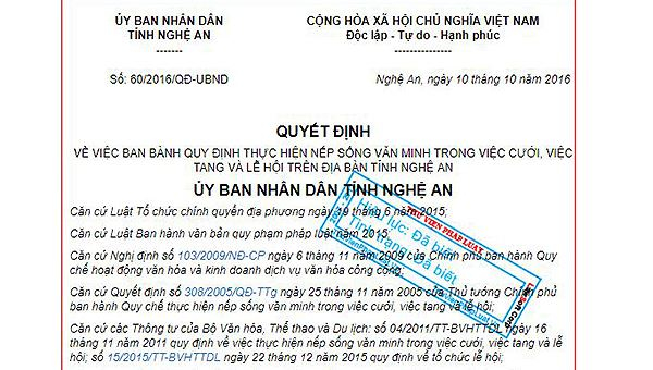 Quyết định số 60/2016/QĐ-UBND ng&agrave;y 10/10/2016 g&acirc;y