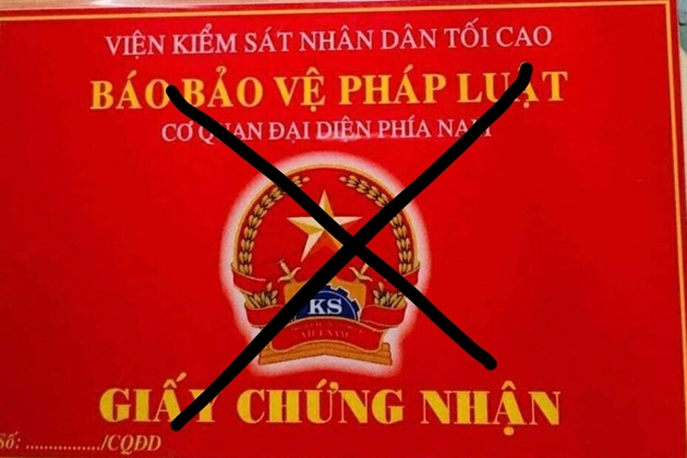 Giấy chứng nhận giả mạo.