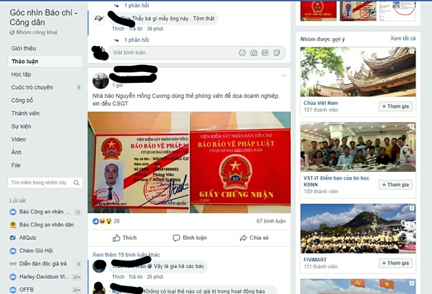 Th&ocirc;ng tin đăng tr&ecirc;n một diễn đ&agrave;n mạng x&atilde; hội.